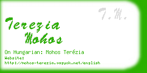 terezia mohos business card